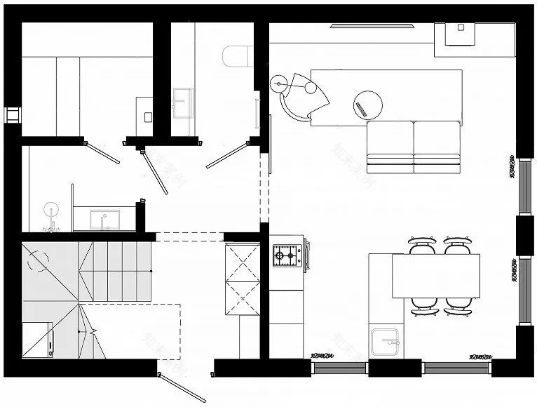 极简北欧风公寓设计,空间元素增添艺术风味-56