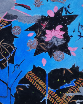 大二 | 丙烯抽象画《破茧》| 美术课设