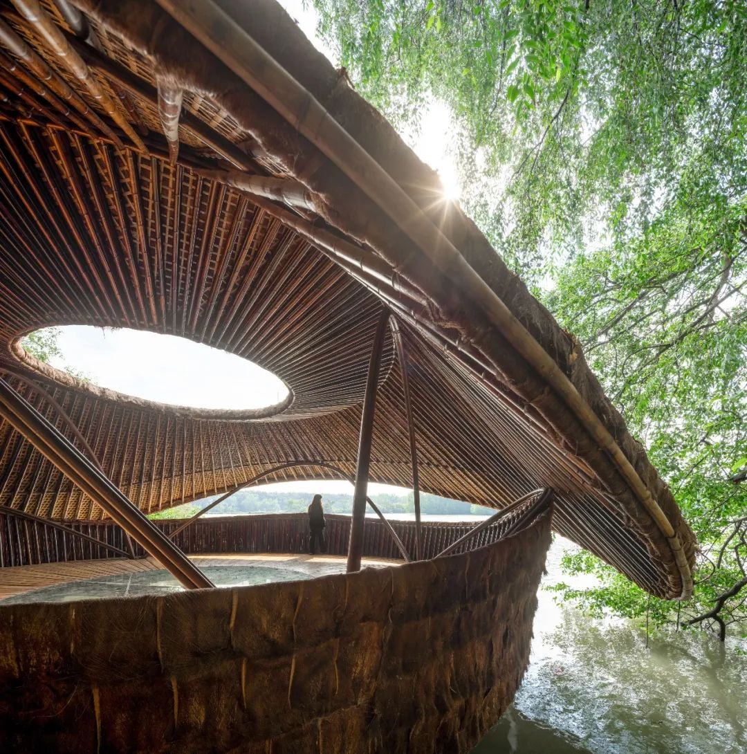 南沙湿地观鸟艺术竹构丨中国广州丨竖梁社,华南理工大学建筑学院-0