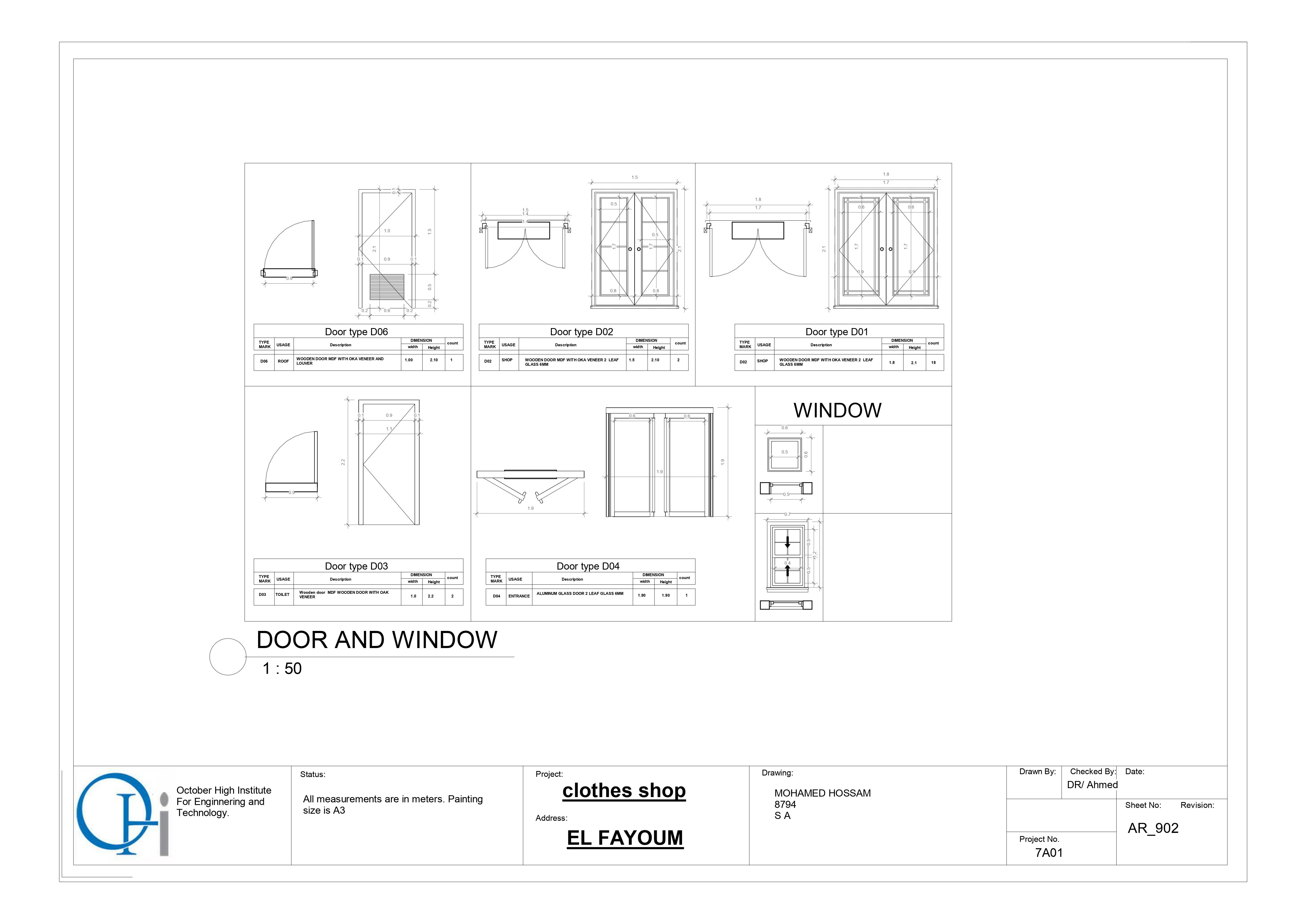 Working drawings (clothes shop)-8