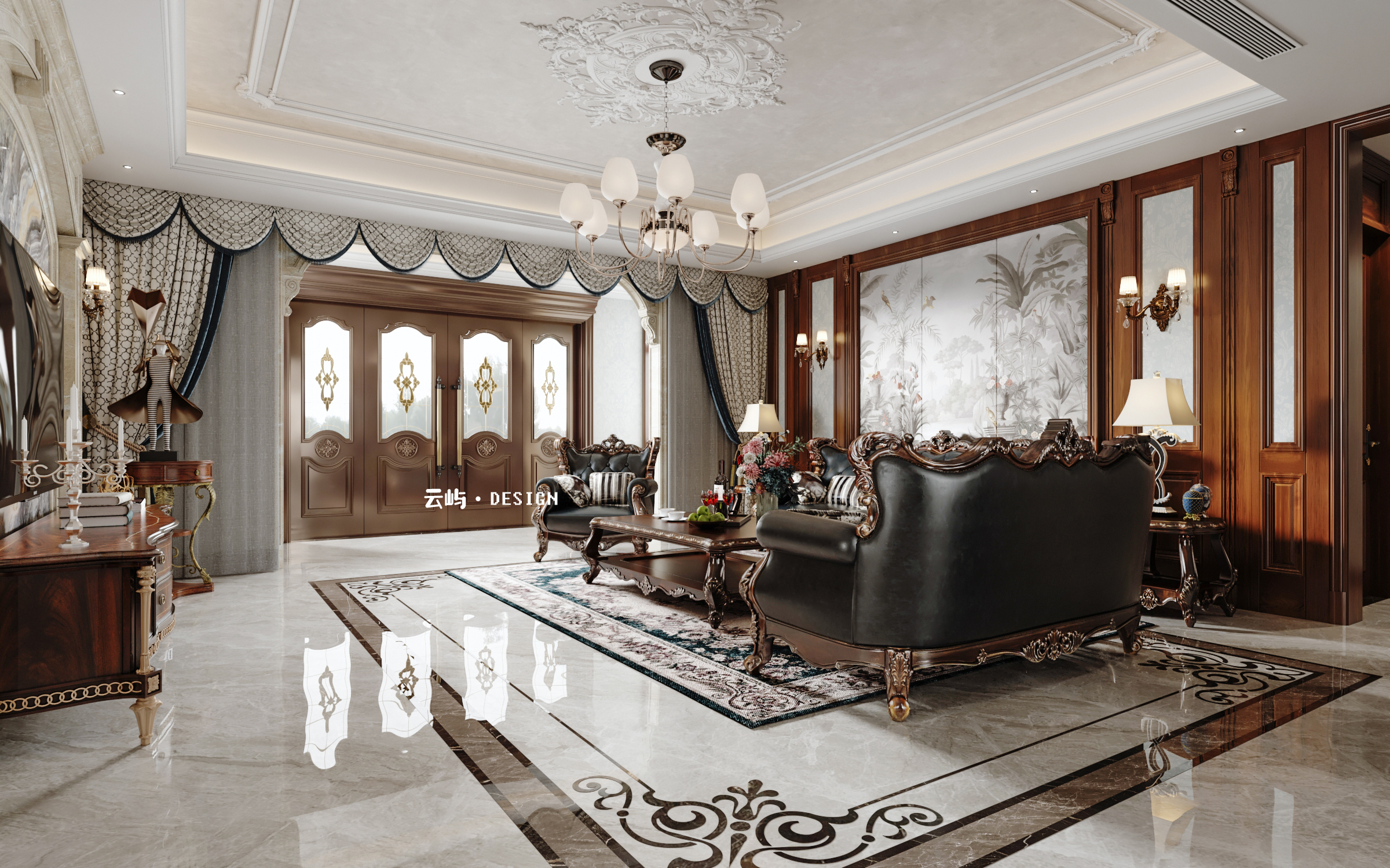 现代轻奢大平层,美式合集-23