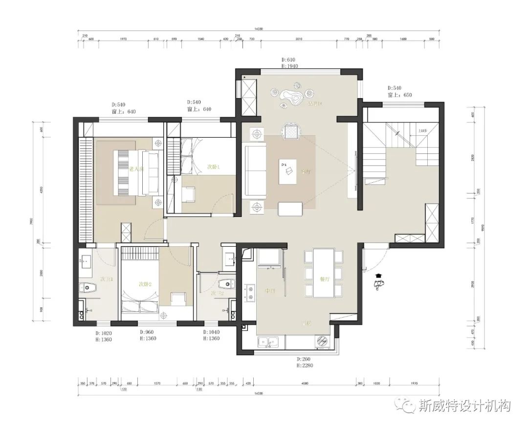 现代简约风樊永刚打造 220 平米顶跃精致生活-15