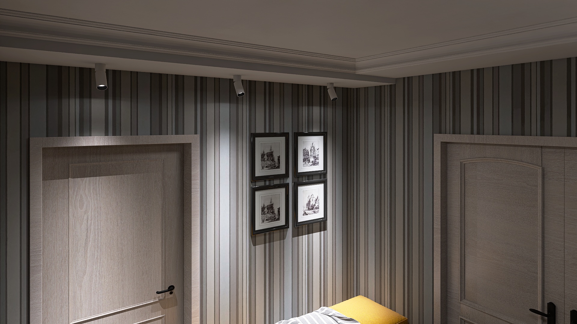 3D visualization of the hallway interior:-6