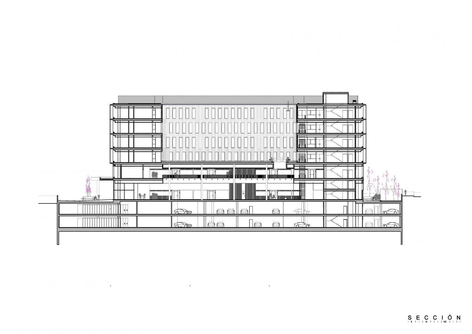 曲线立面、双层皮肤 | 西班牙新司法大楼设计-13