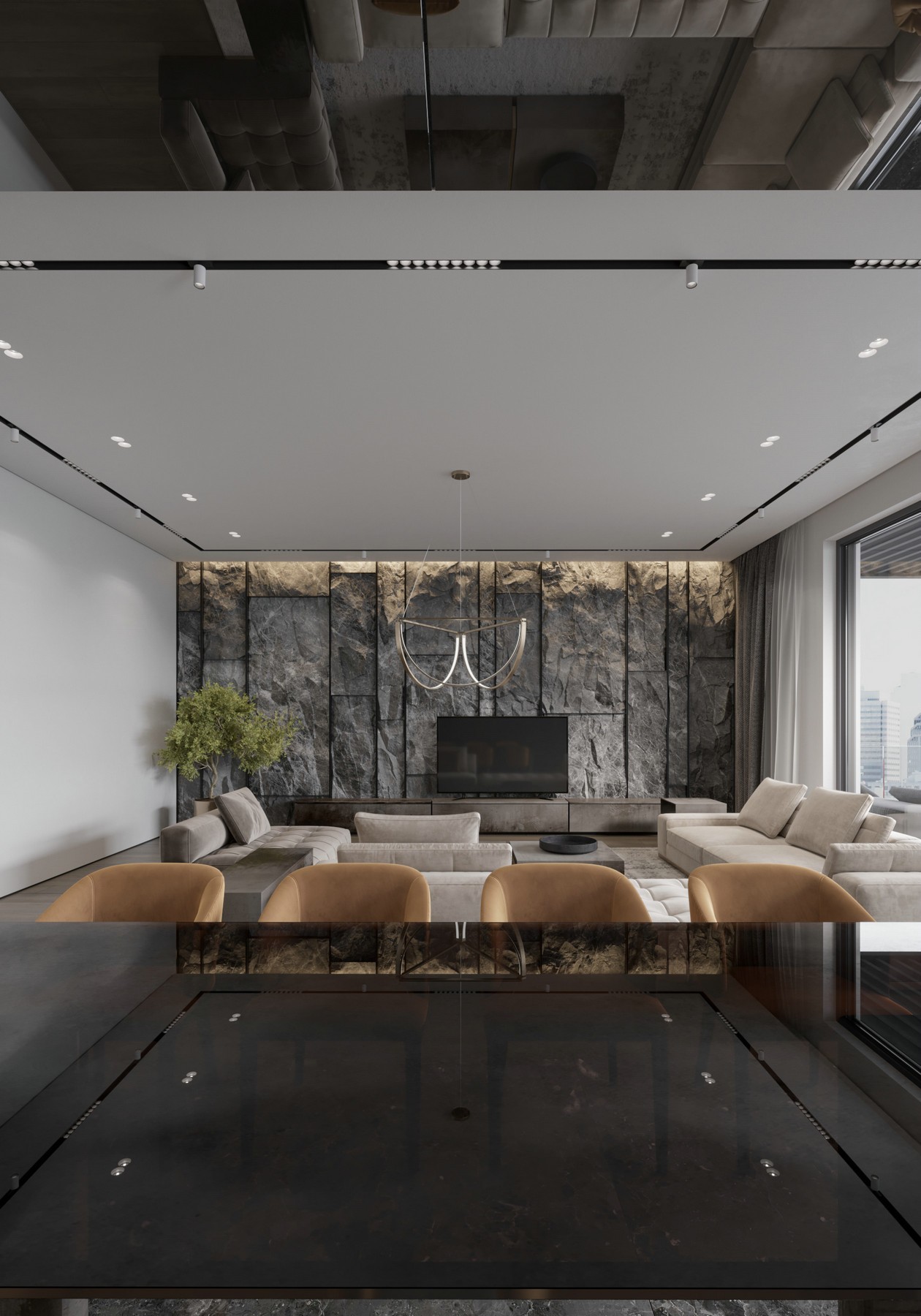 质朴色调++ 线条感，打造超舒适、超有范儿的家居空间-4