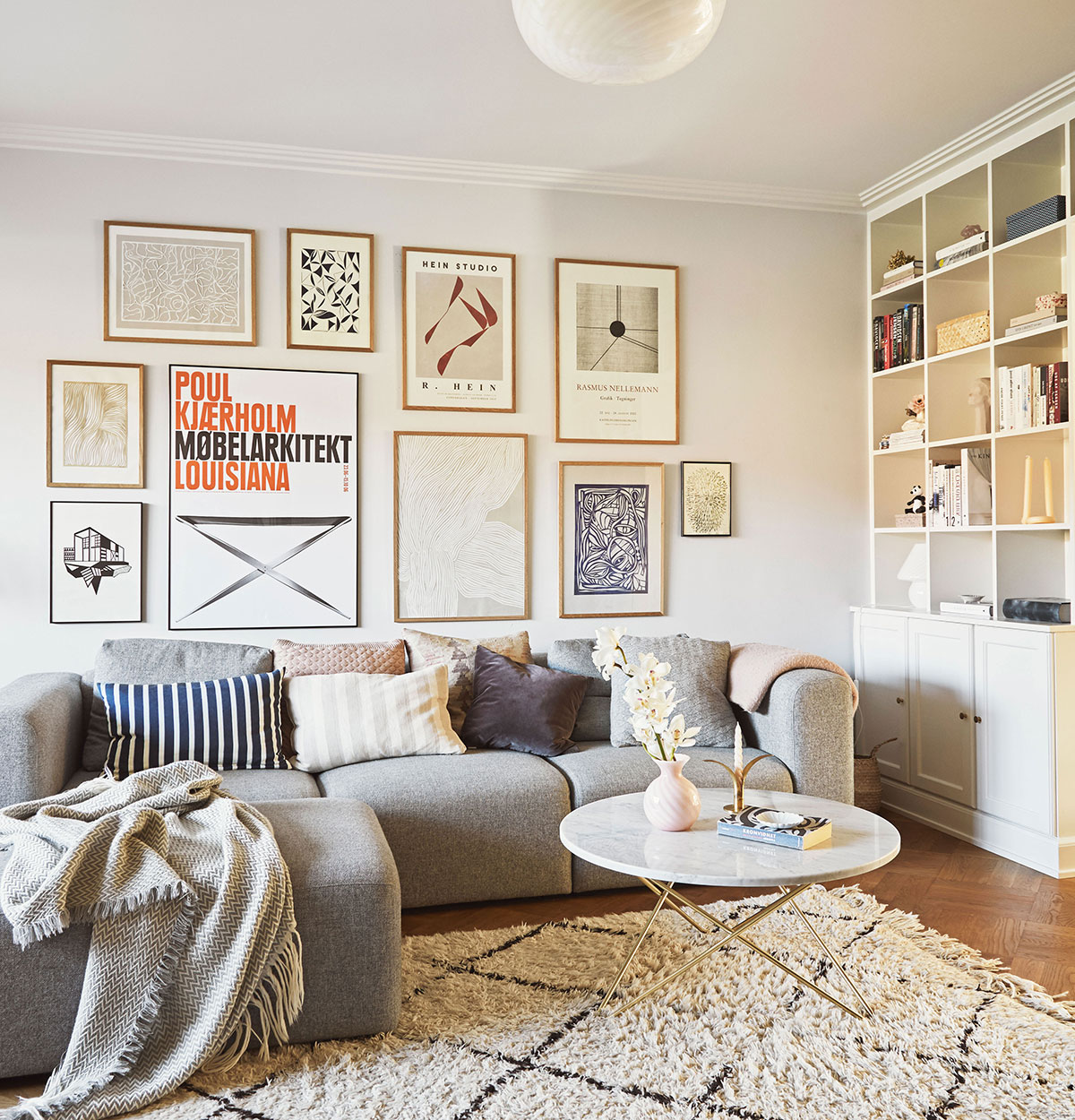 丹麦温馨家庭住宅的柔和色调设计-1