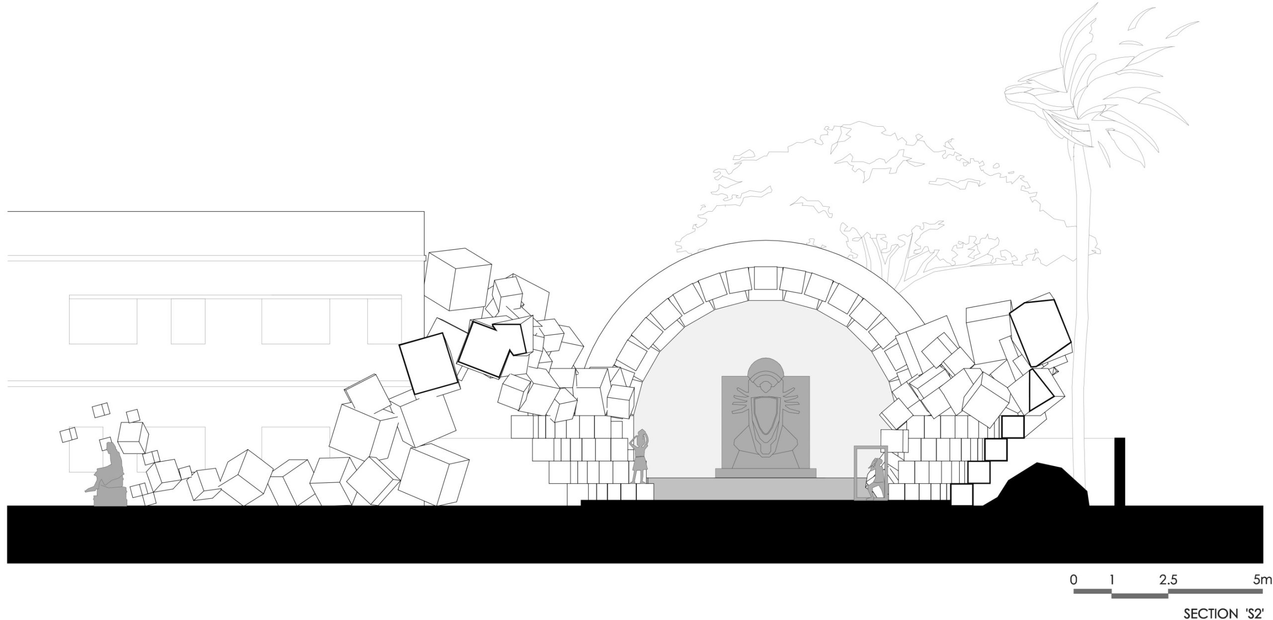 印度杜尔迦女神节临时装置，受困的飞鸟 / Abin Design Studio-33