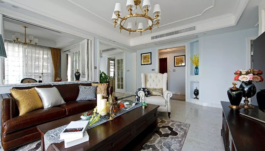 咸阳 105㎡现代美式,蓝白优雅调,活力情趣风!-15