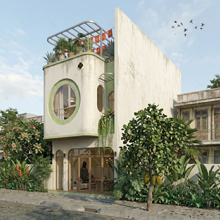 圆形房屋丨越南河内丨MIN.D DESIGN(建筑师:Nguyen Duc Minh)-6