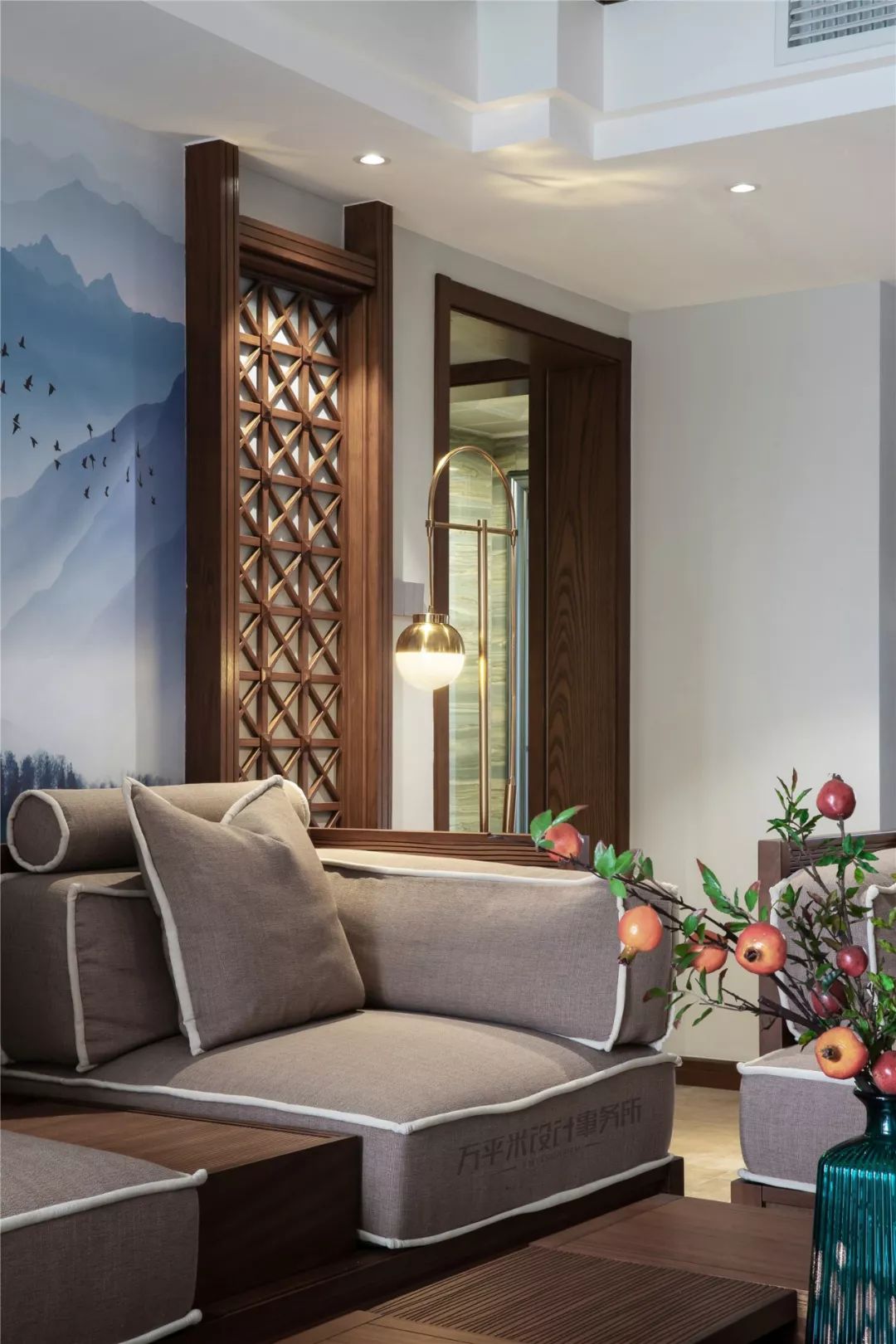 《远黛》 | 新中式风格,原木温暖,青蓝雅致,空间通透-53