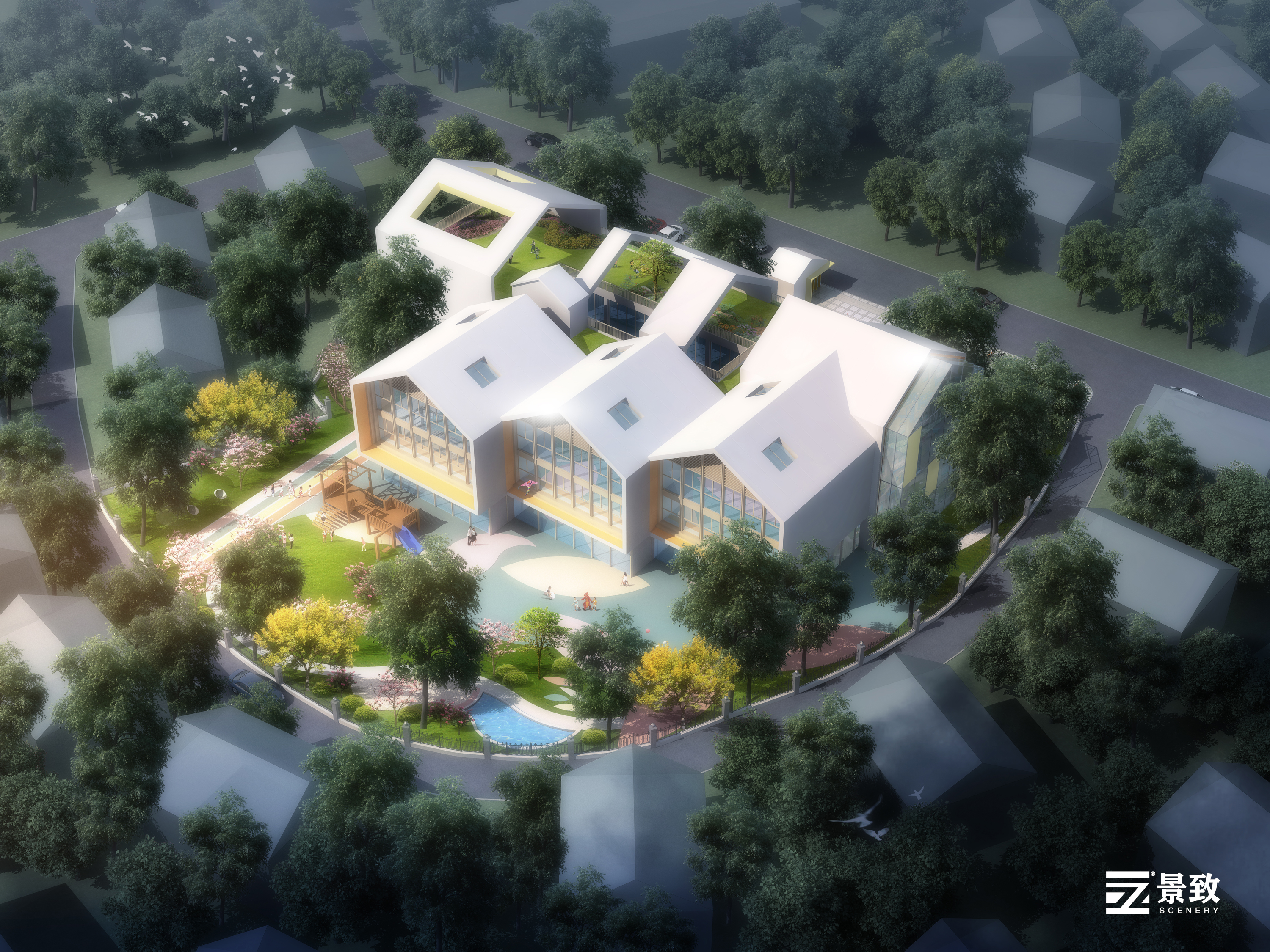 幼儿园中小学效果图-4