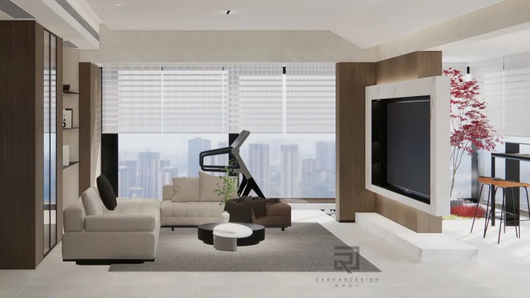 嘉陵江天 · 220㎡天际大平层的阔景设计与生活品味丨中国渝北丨澹然团队,橙色软装-15