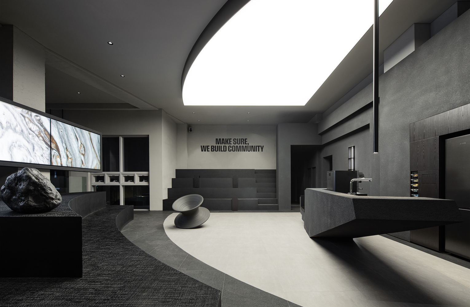 韩国 DMIL Office Lounge · 黑白简约的新媒体空间丨韩国首尔丨Plainoddity-11
