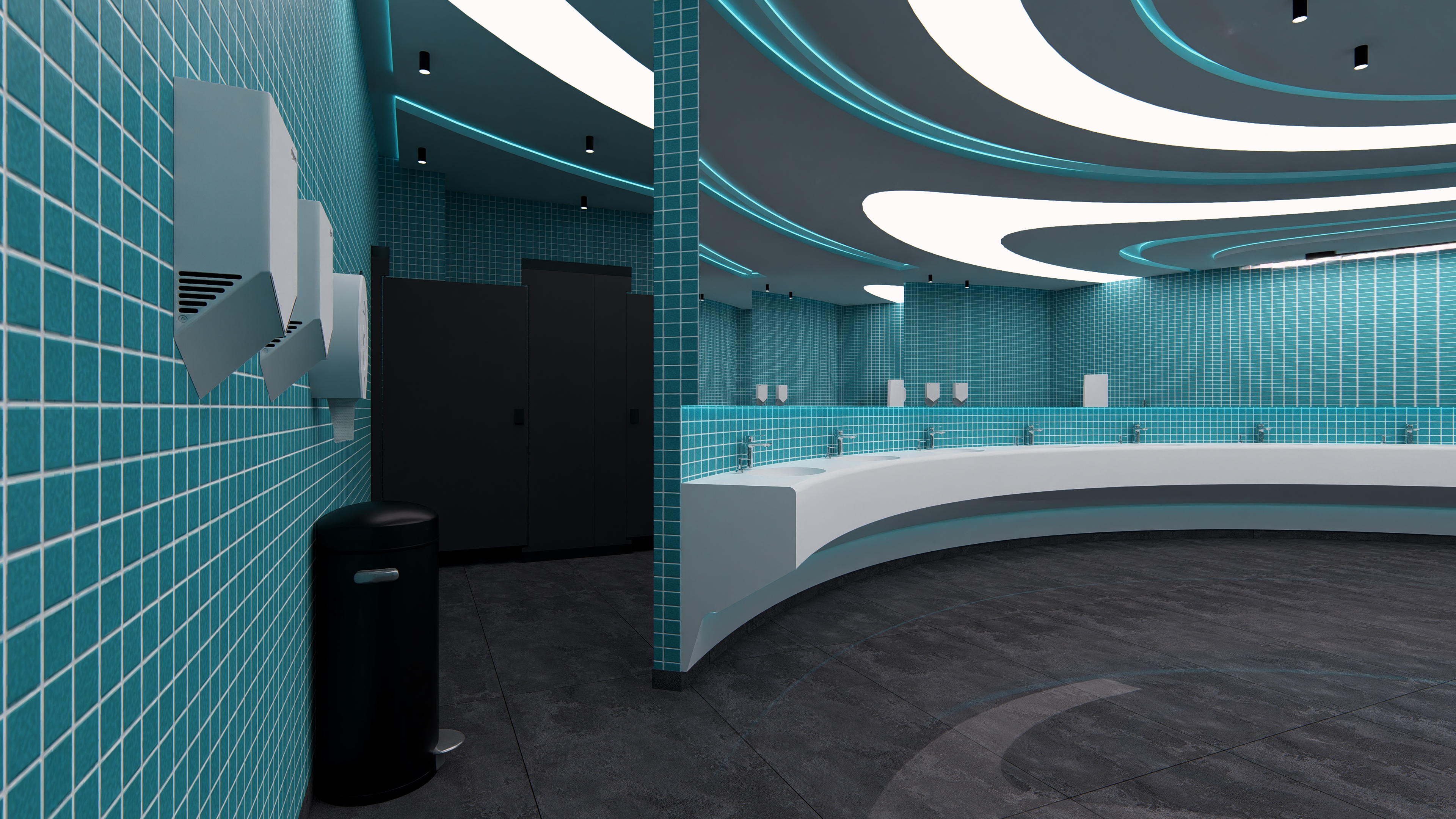 Restrooms I Showers I Lockers Interior design-0