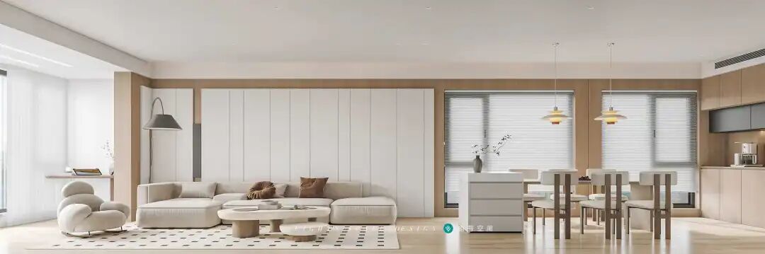 OriginalDesign|作品赏析|润府143平竖厅，原木与大白墙的碰撞，藏着收纳与美学的双重惊喜-28