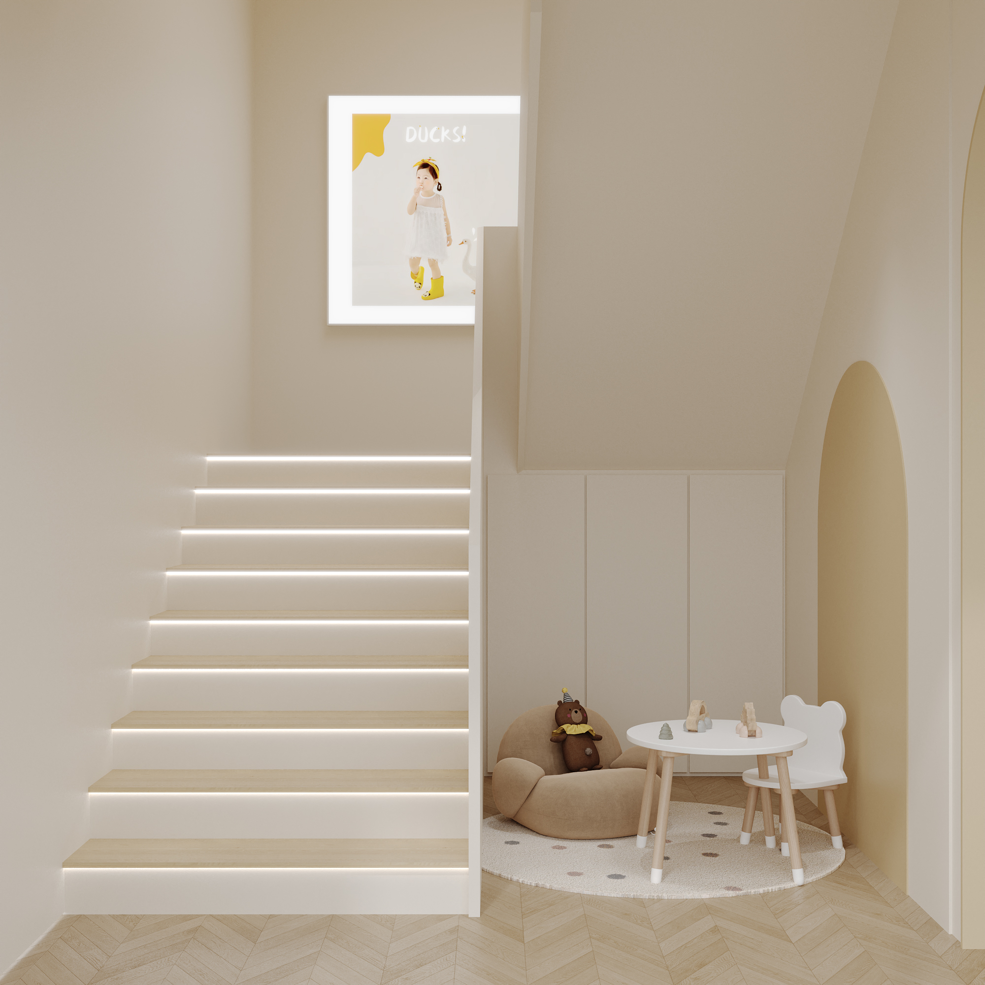 140 平两层奶油系儿童摄影馆萌娃出片宝藏地-5