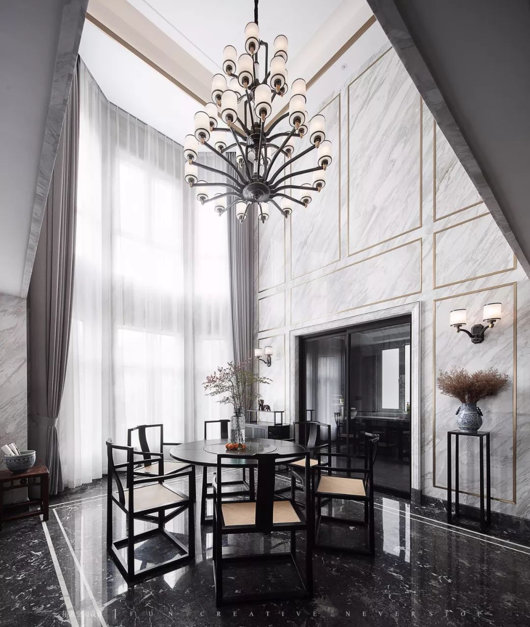 绍兴翡翠园 400㎡中式空间,古韵石韵共融,打造品质生活-27