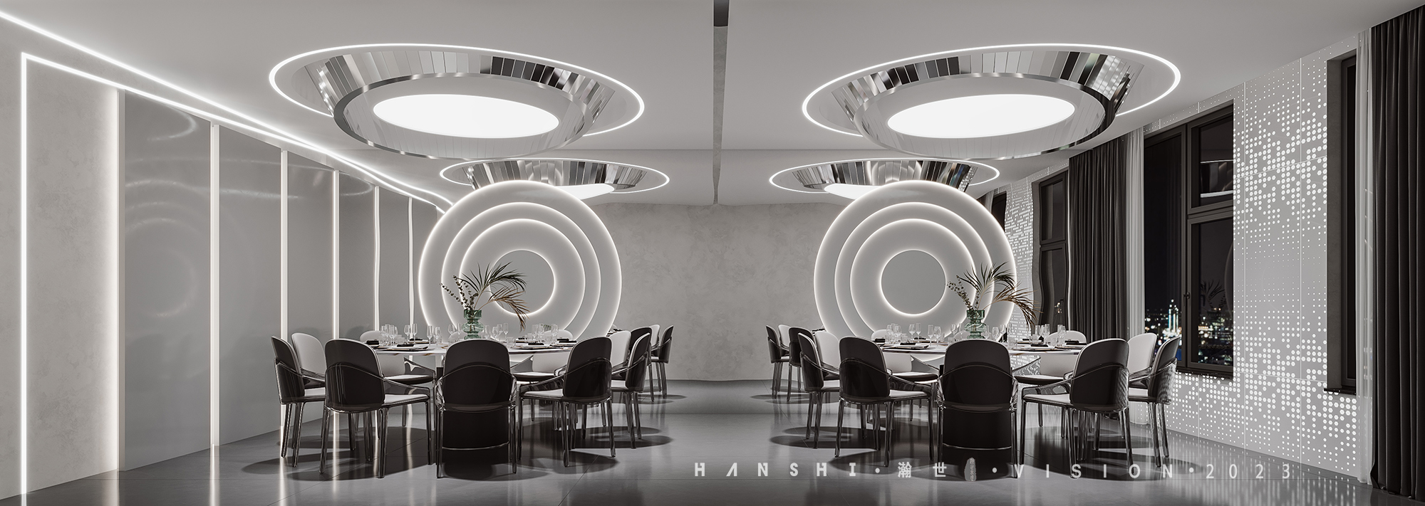 餐饮空间设计案例 | 一瀚世表现的餐饮空间-4