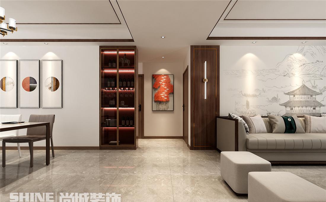 紫郡府新中式风格装修-17