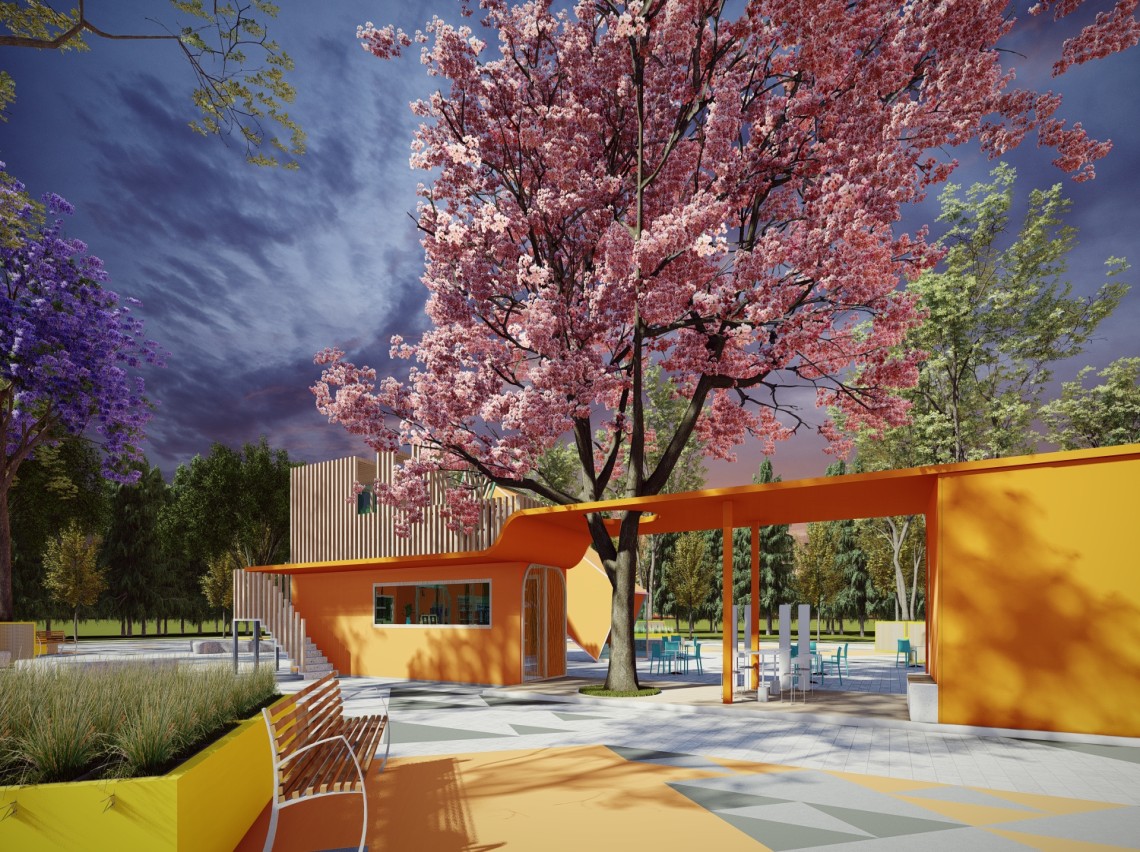 集装箱商业建筑SU模型-3