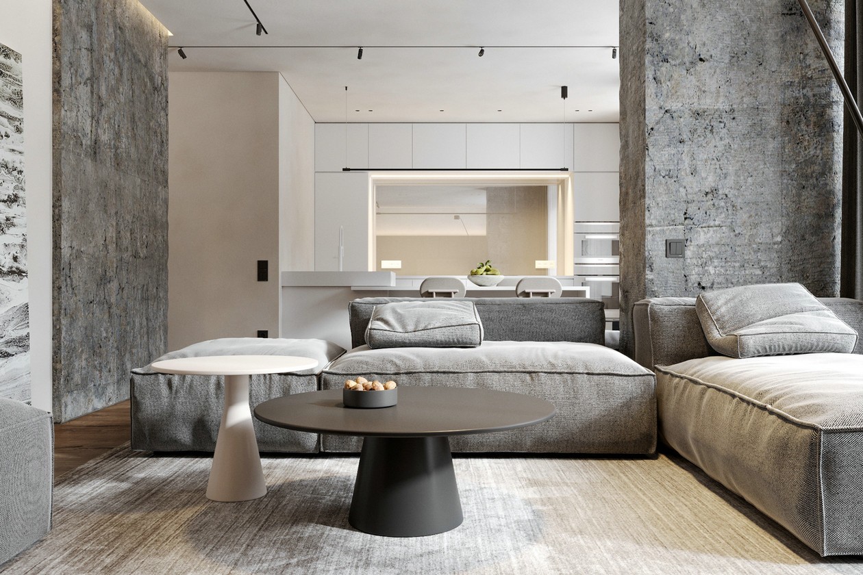 胡桃木与高级灰简约小家设计-1