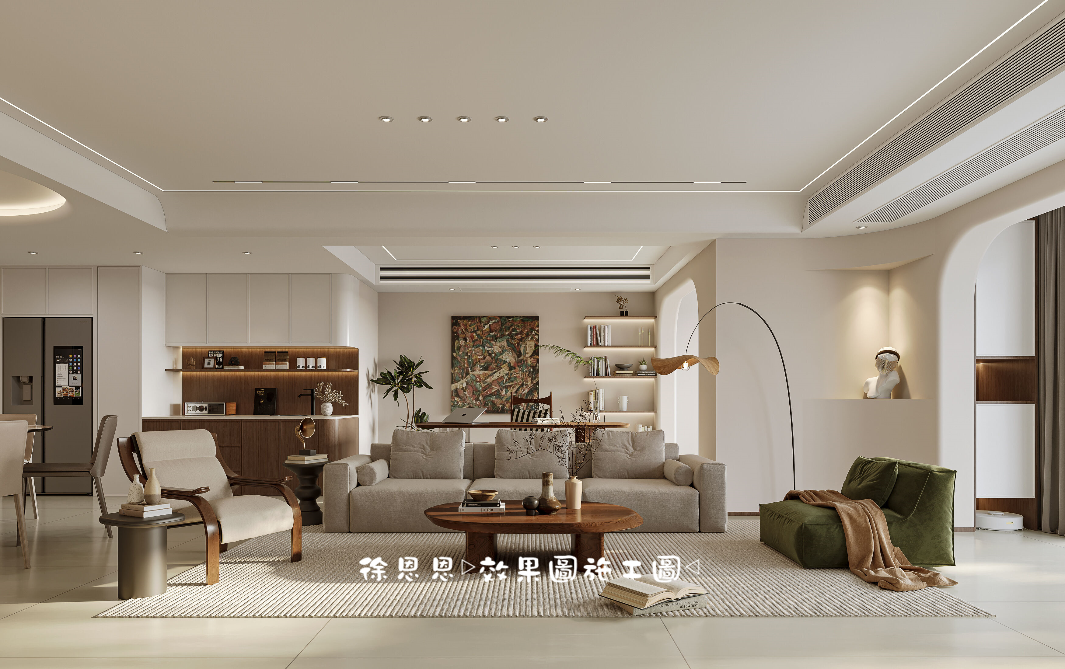 现代原木风，柔和色调下的精致生活-4