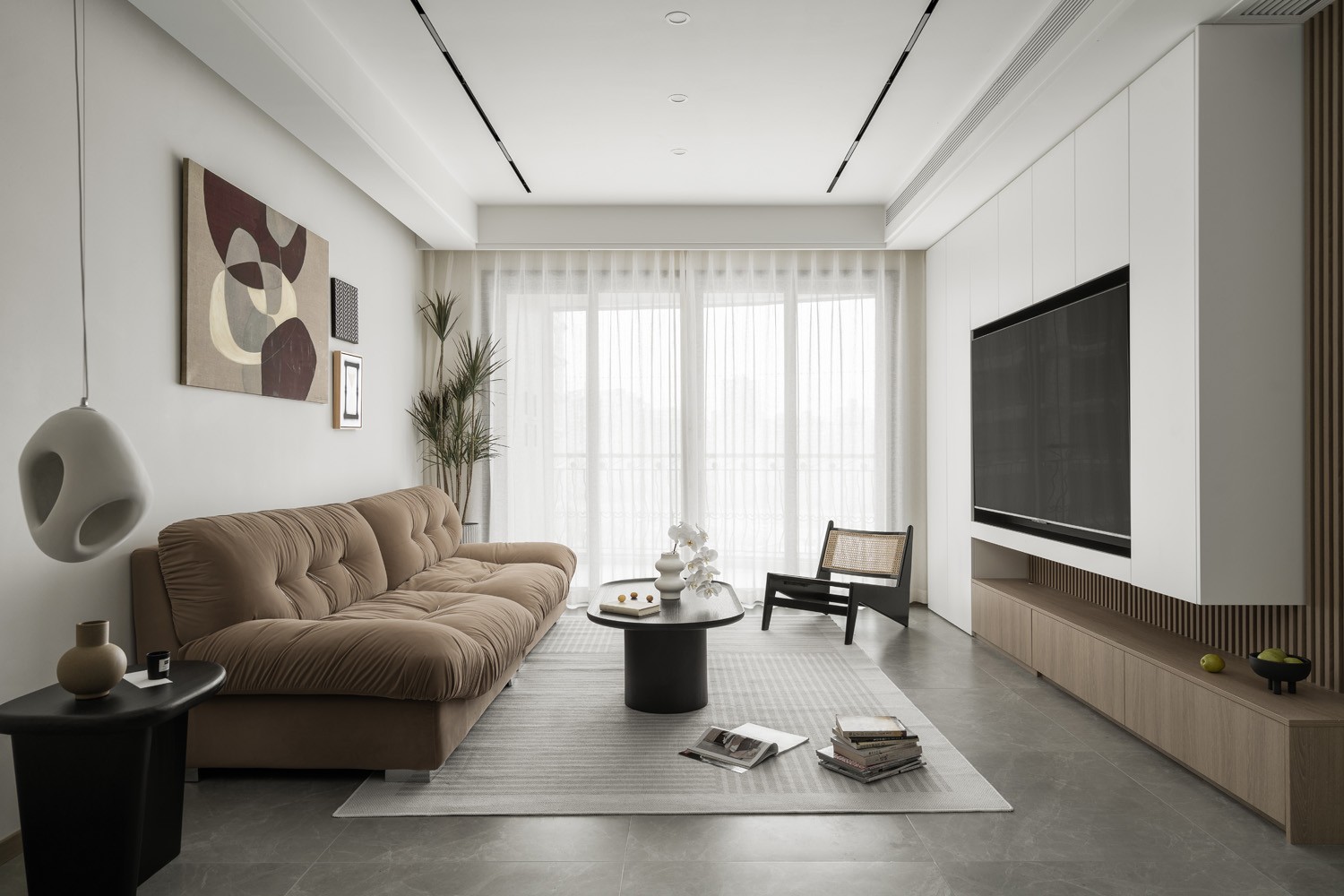 暖色现代风小户型装修案例丨中国重庆丨琢信装饰-0