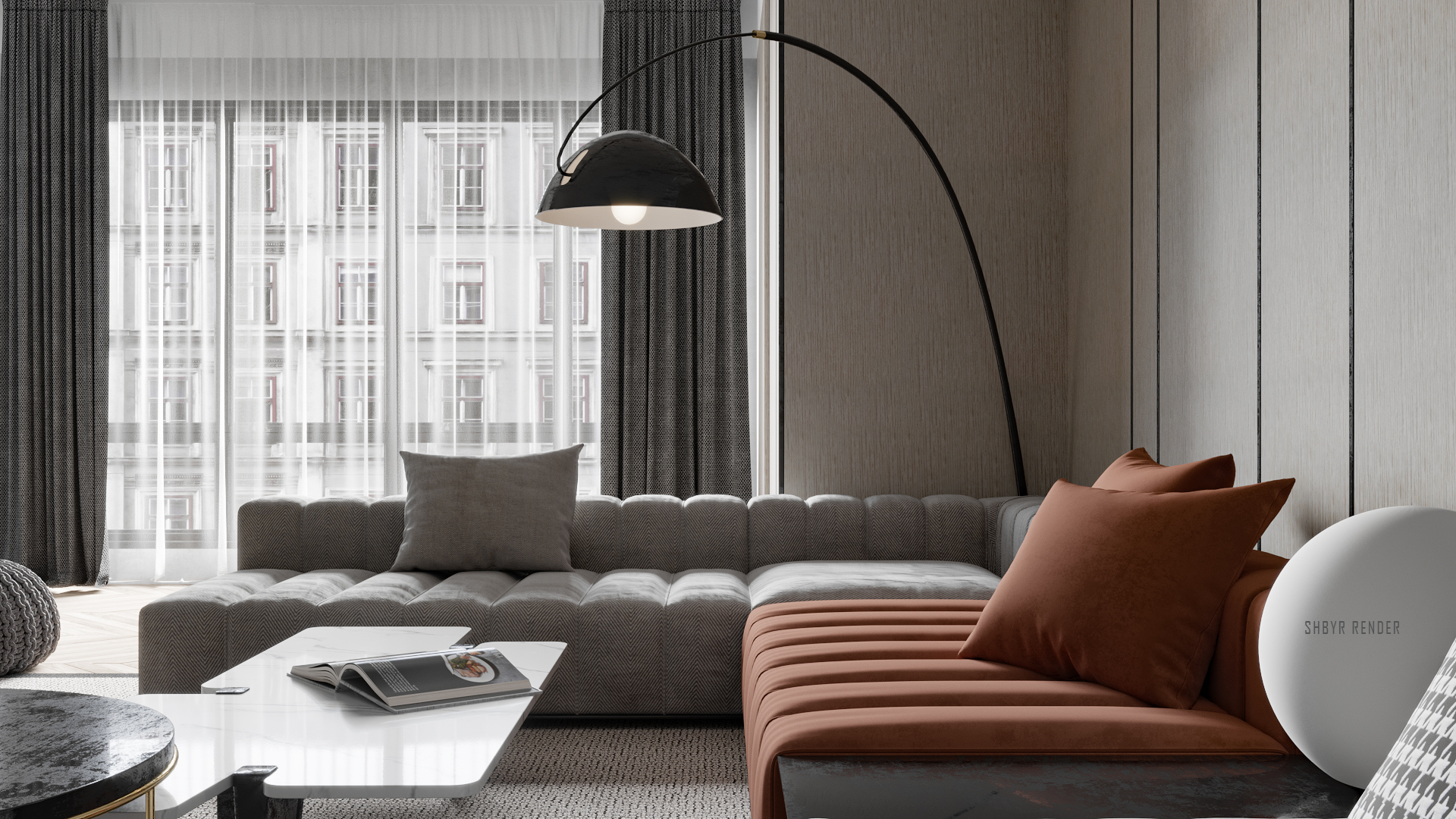 现代简约客厅设计，3DMAX2016 打造舒适空间-6