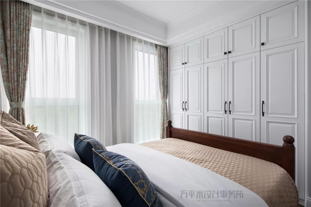 长夏方平米设计,美式平层大宅的优雅色彩碰撞-85