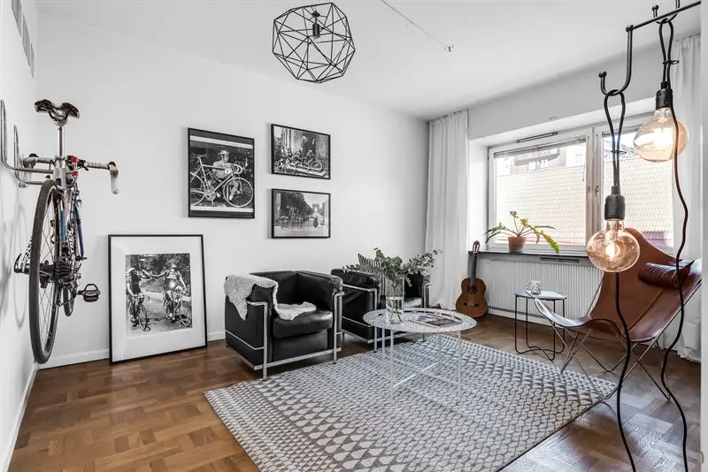 瑞典 43 平米灰色图形设计工作室-3