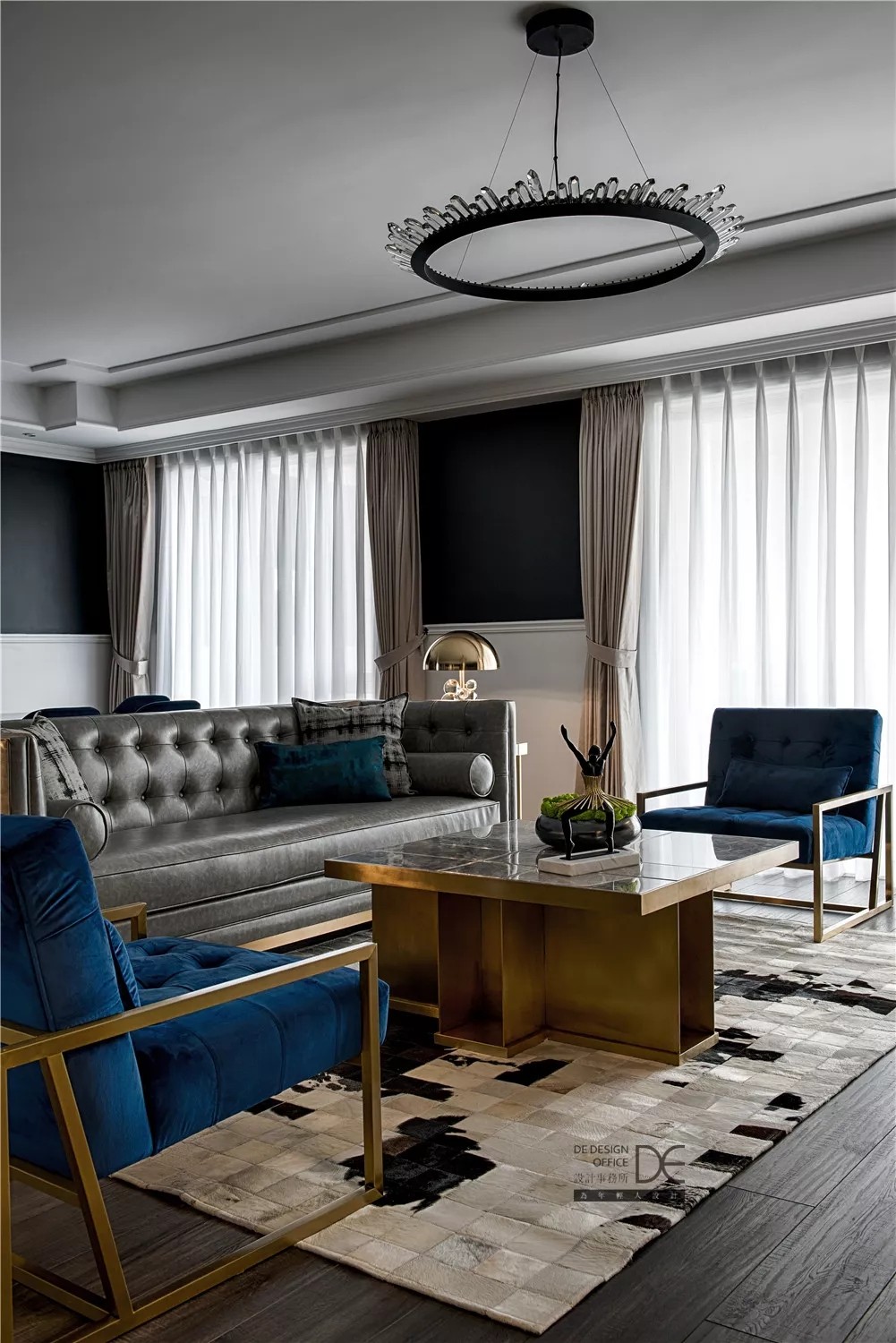 134m²轻奢主义·棕榈泉国际花园  DE设计事务所-8