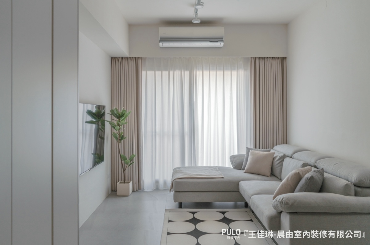 台南20坪全新屋室内设计装潢丨中国台南丨晨由室内装修有限公司（设计师王佳琳）-1