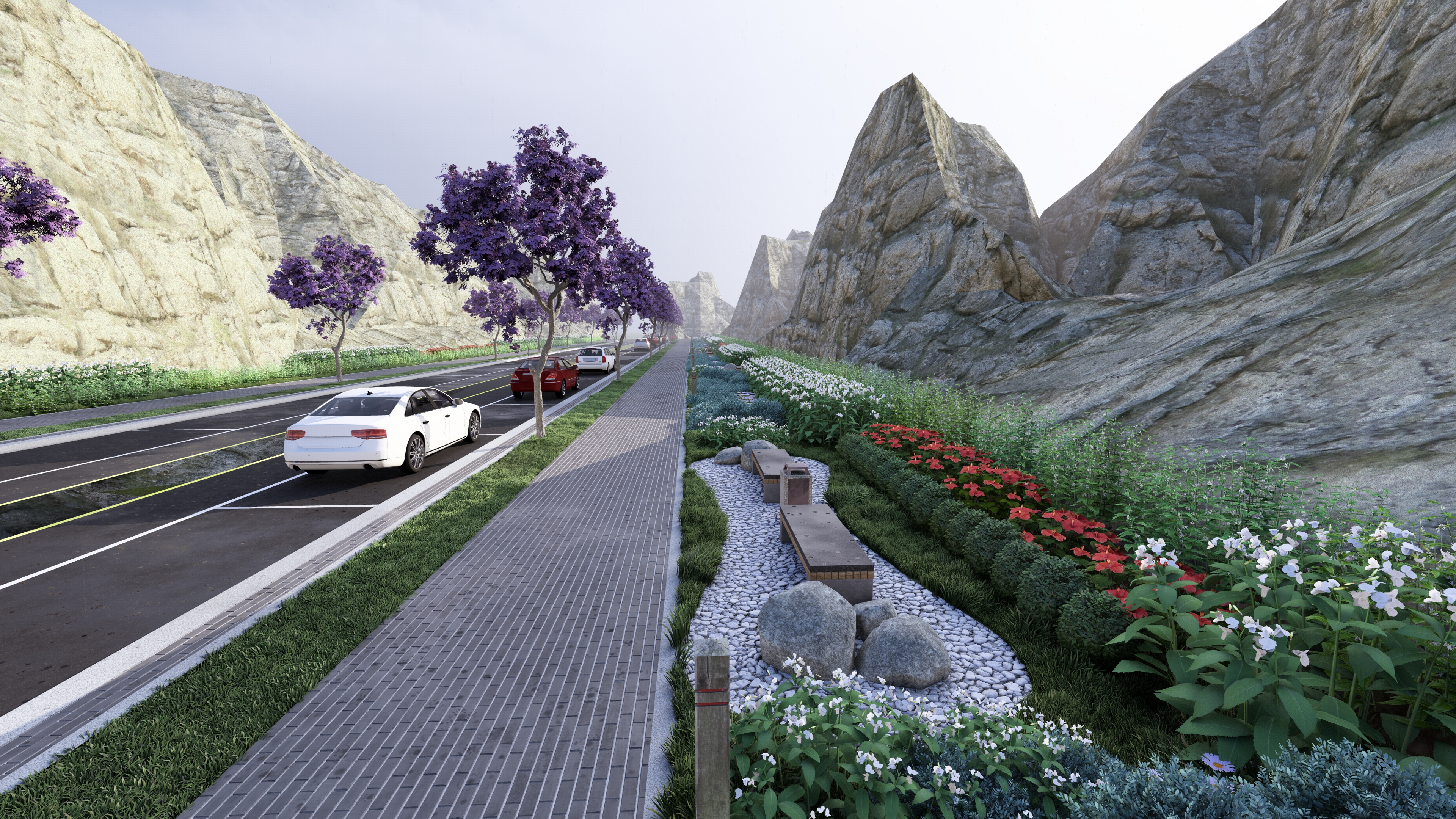 Public realm proposals - Abha main roads-5