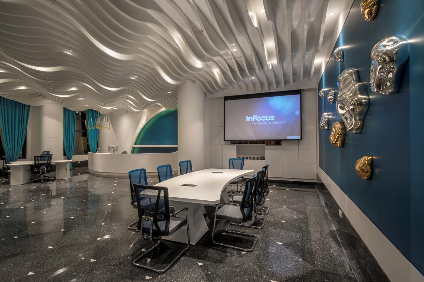 南京河西进出口贸易公司办公室设计 | 扬帆远航的海之韵-13