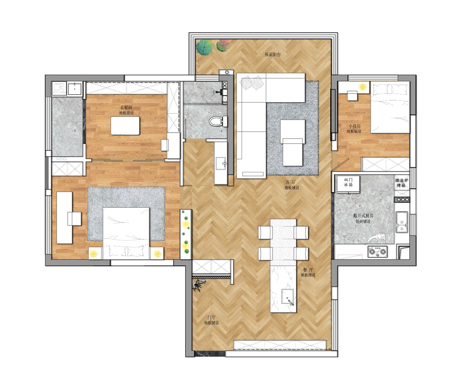 122㎡轻工业风灰度空间设计  王杨-3