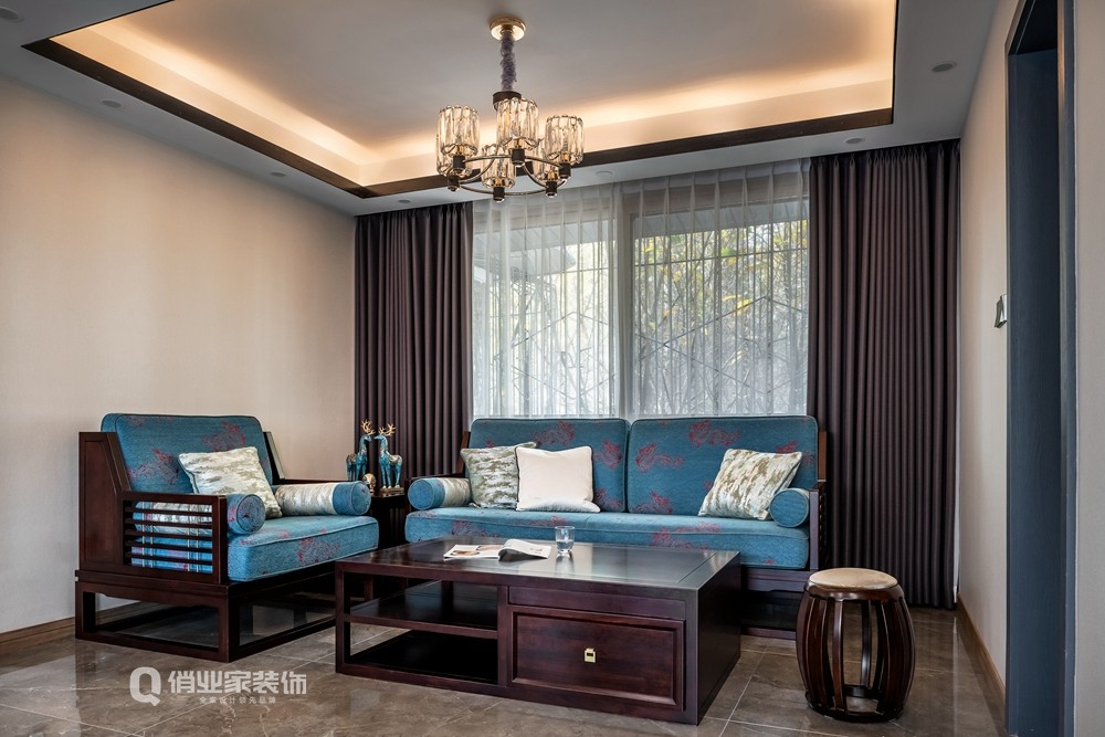 重庆玛瑙花园中式风格平层设计-3