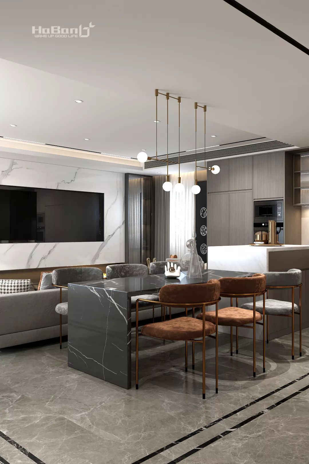 现代咖色家居,温馨舒适空间-20