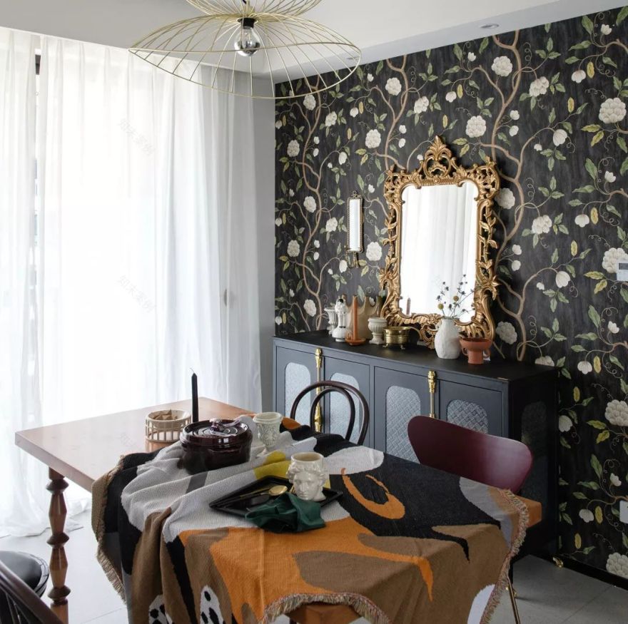 115㎡多彩混搭住宅,打造轻奢复古艺术空间-48