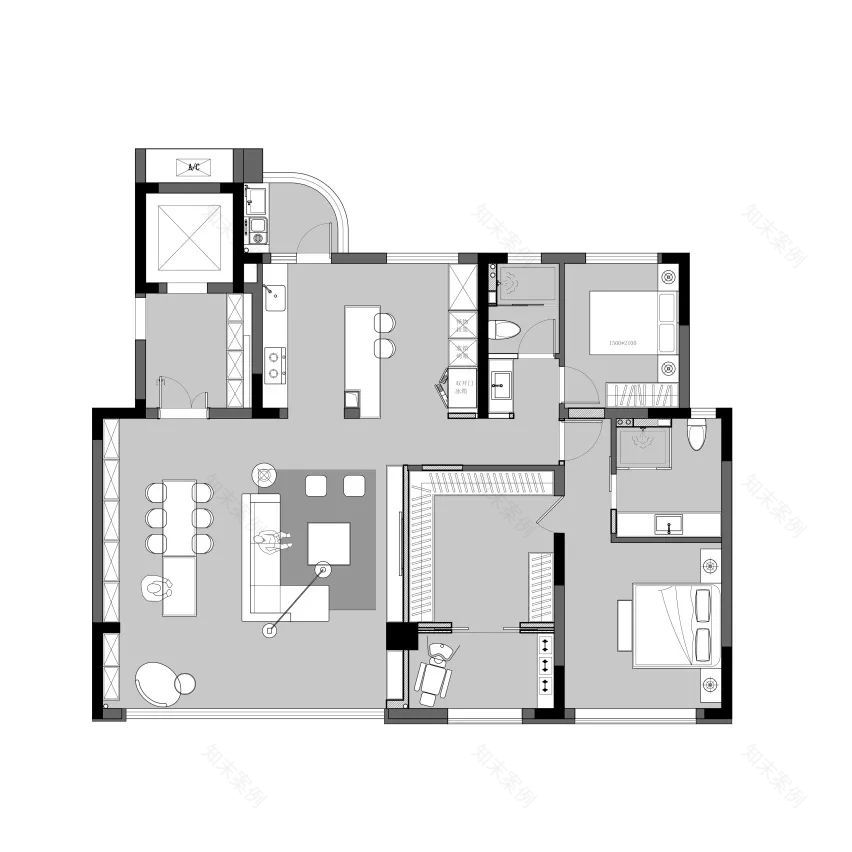 重庆壹号院暗黑风格现代极简设计丨中国重庆丨空一筑造-24