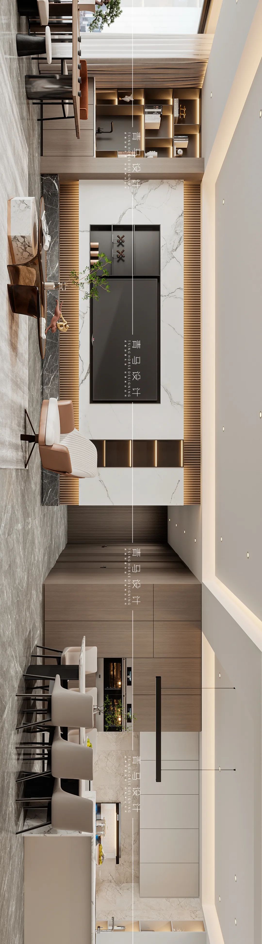 龙湖·景粼天序现代平层设计丨中国西安丨青马别墅设计-21