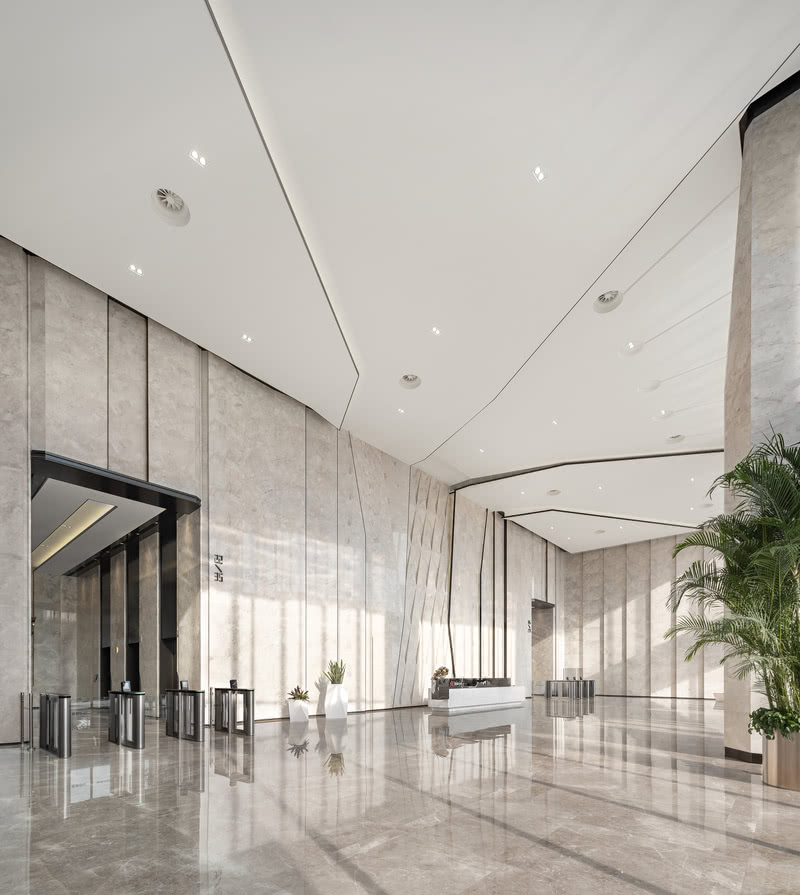 景枫中心大堂与电梯厅 | 春季西装的优雅呈现-5