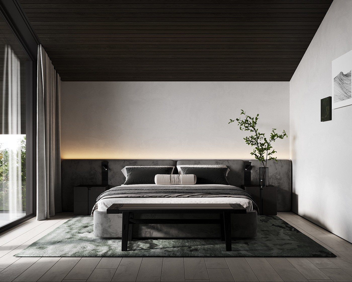 意式黑灰轻奢风室内设计-45