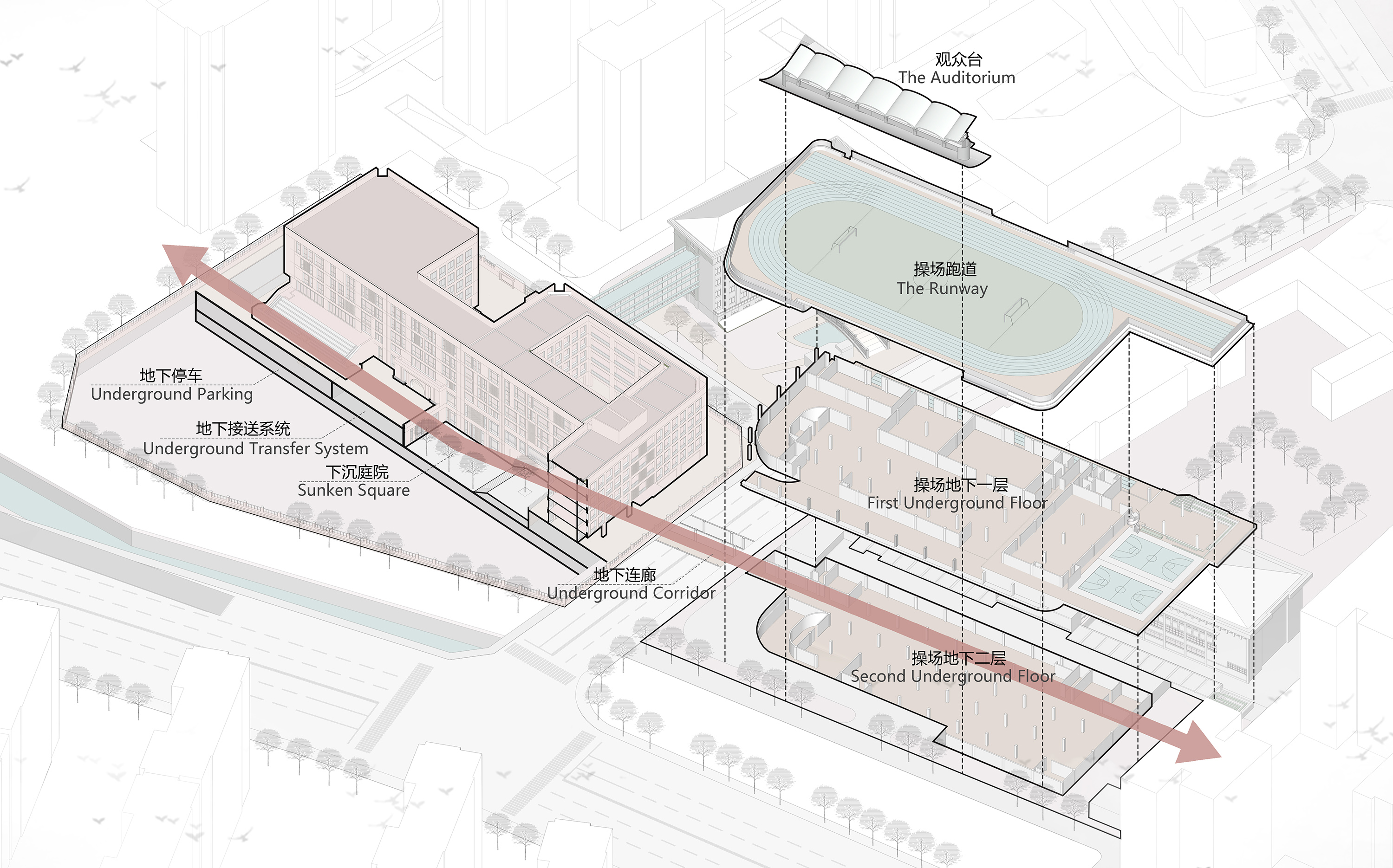 红砖与光影：义乌绣湖小学扩建工程 / 九米设计-19