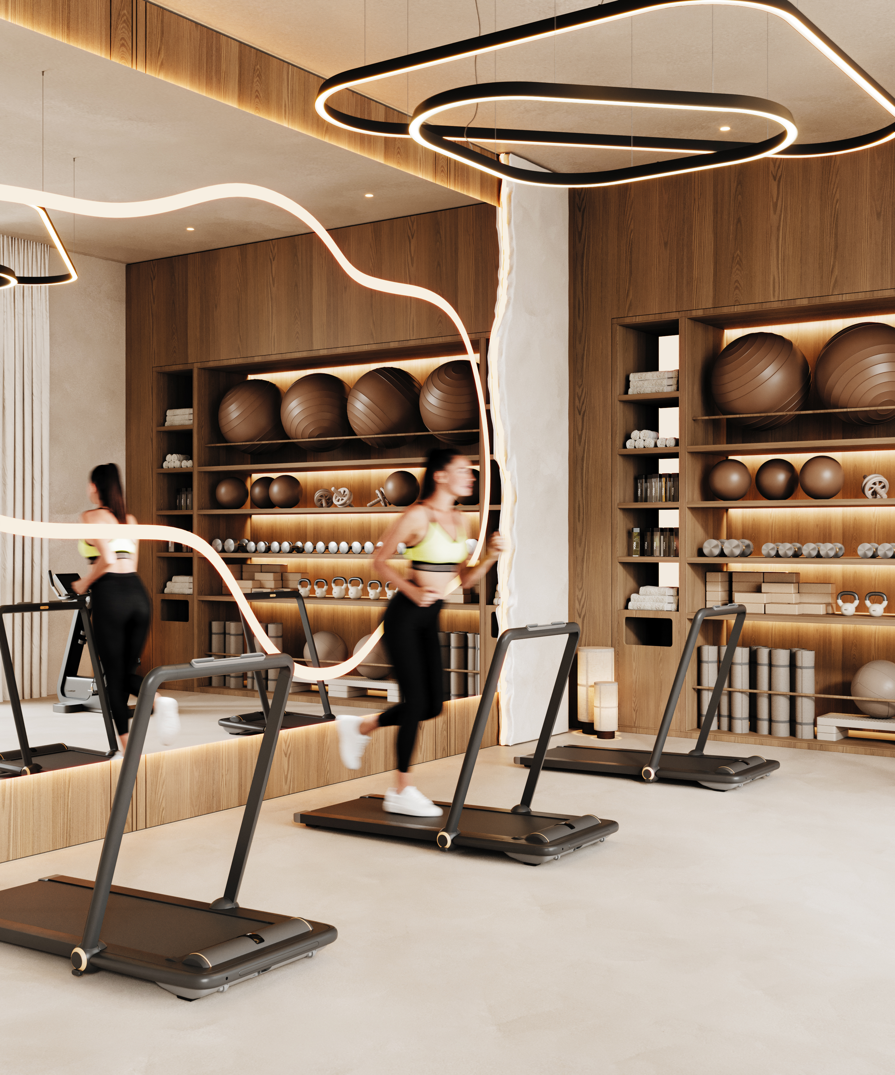 阿联酋冥想,健身房及公寓空间设计-10