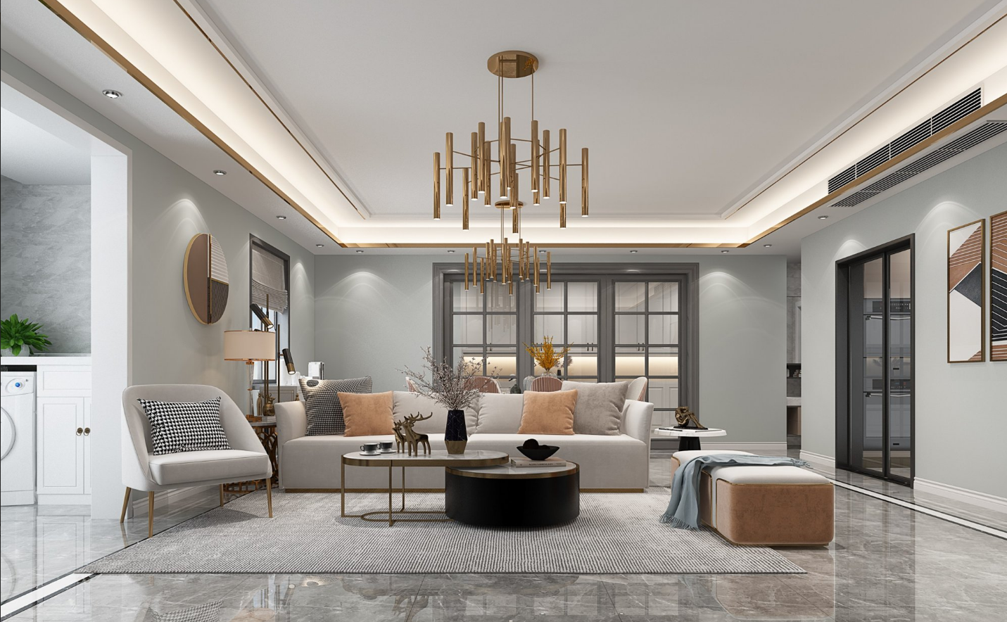 现代轻奢优雅住宅设计-6