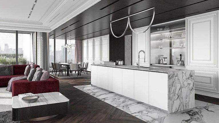 现代简约轻奢风格 | 混搭元素打造高级感大宅-29