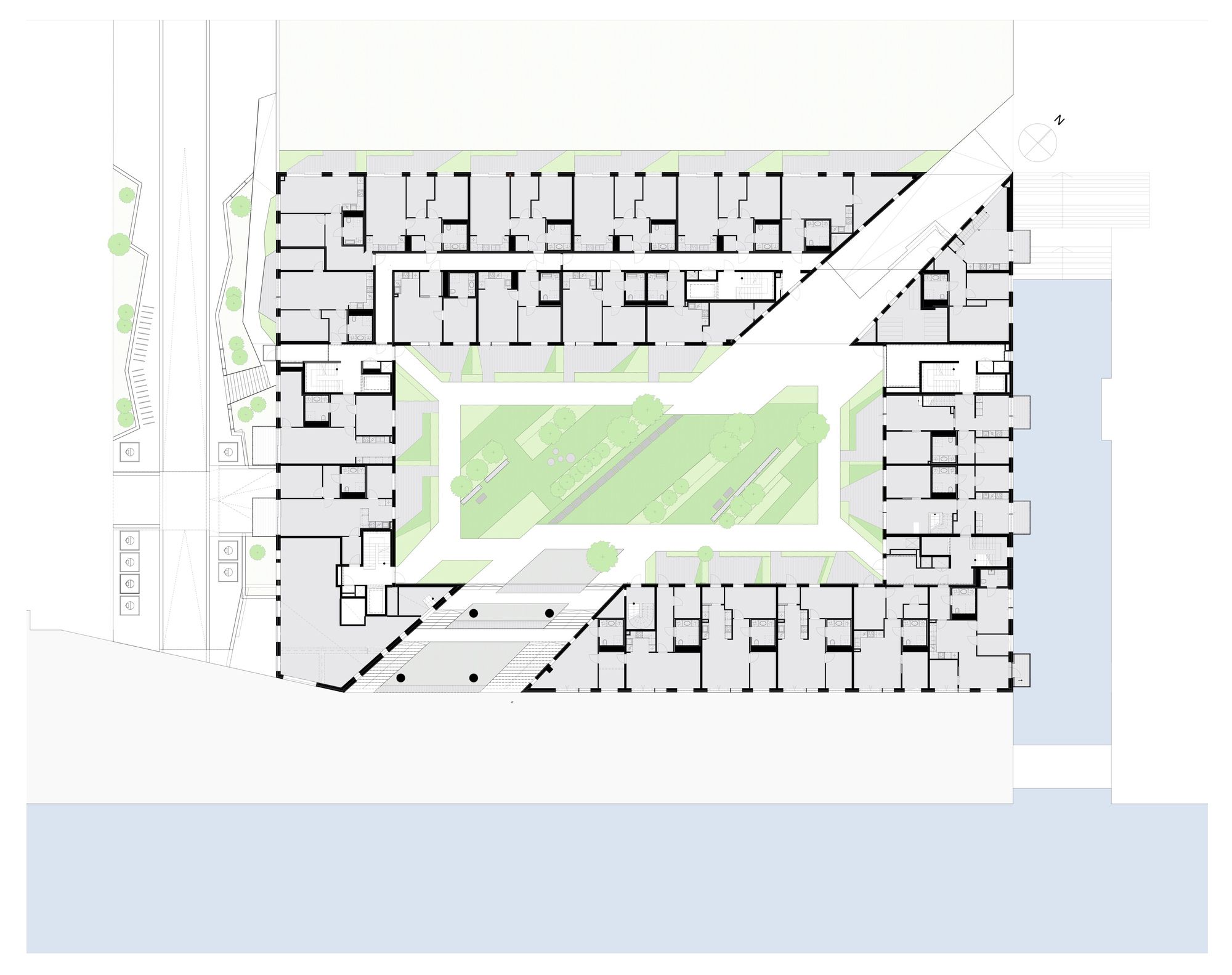 奥斯陆 Sørenga Block 6 住宅区——室内设计融入自然与历史的和谐之作-36