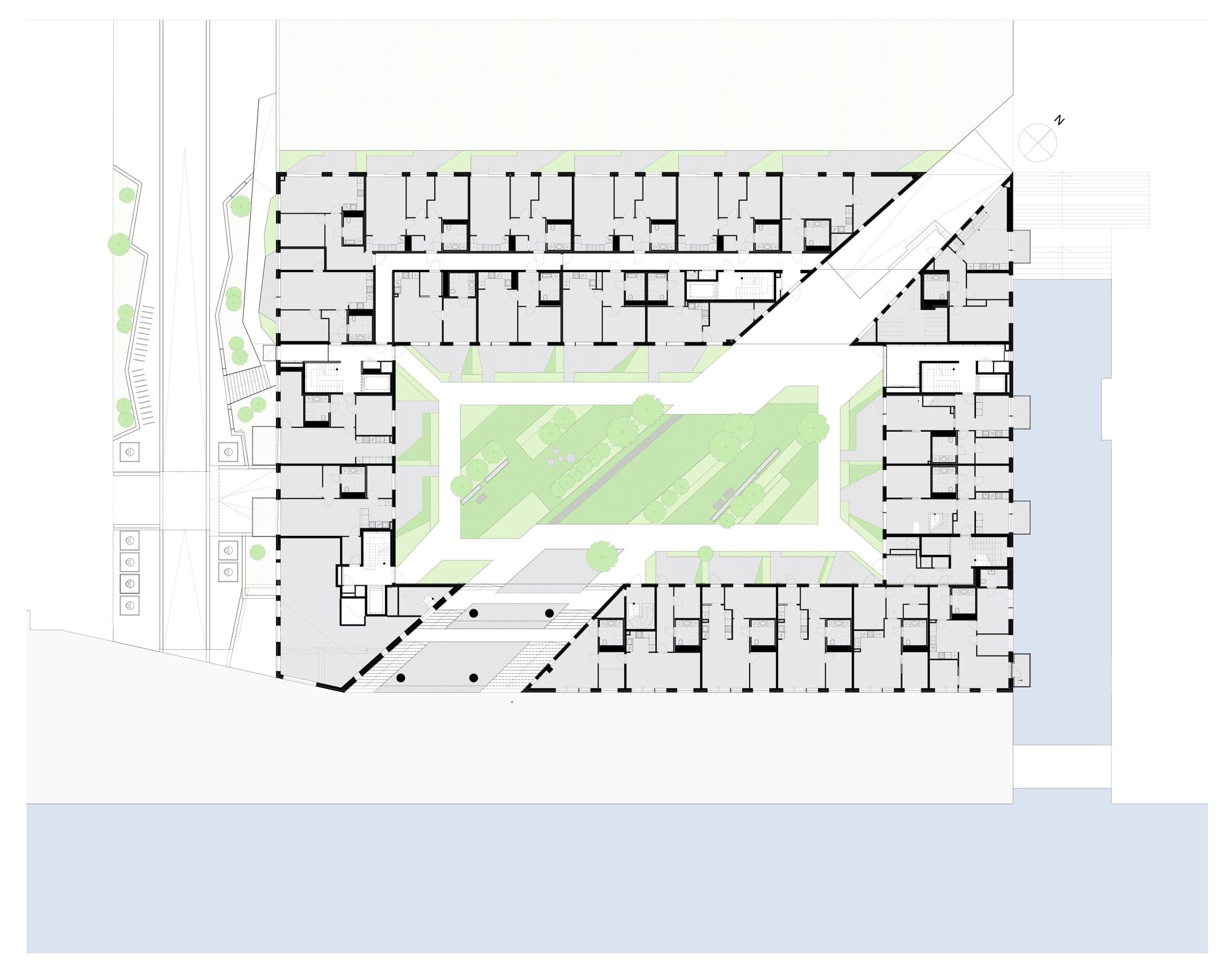 奥斯陆 Sørenga Block 6 住宅区——室内设计融入自然与历史的和谐之作-36