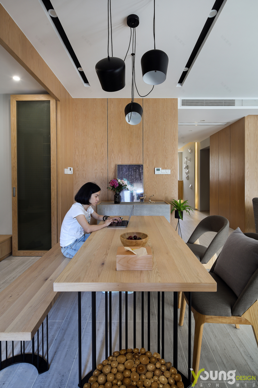 漾设计Young Design|深圳市福田兰江山第—《悠见南山》-29