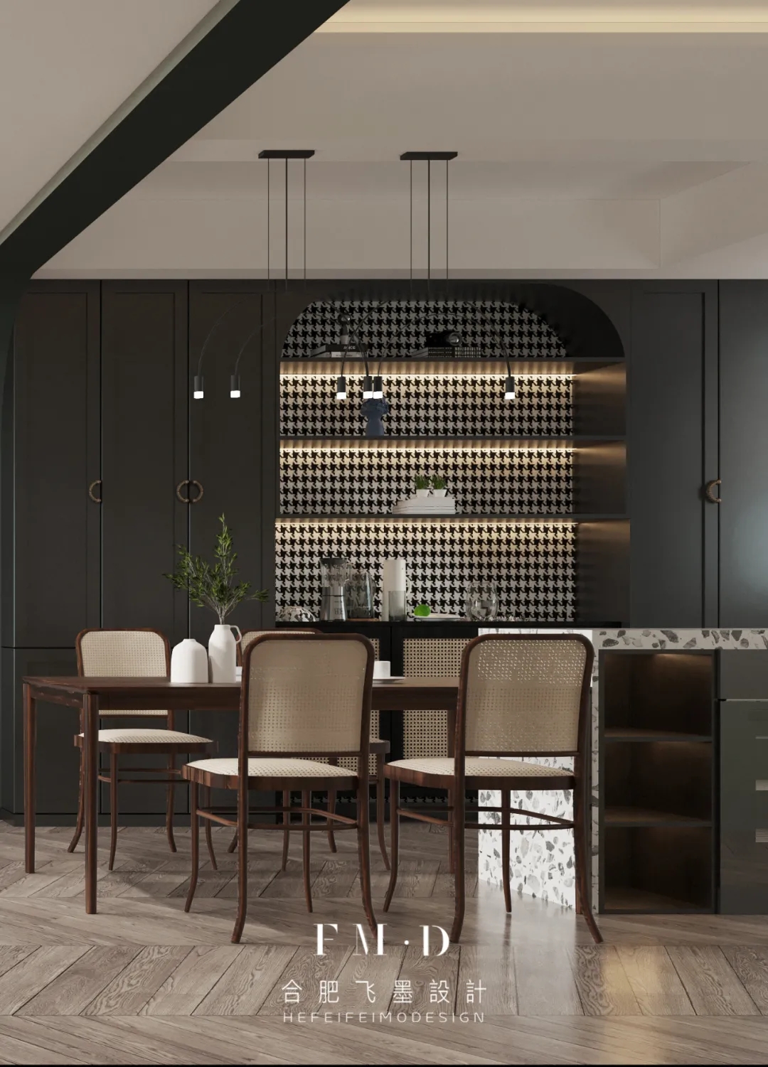 合肥翠竹苑 110㎡北欧复古风老房改造，个性配色与实用功能完美融合-40